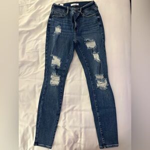 PacSun Blue Skinny Distressed Jeans